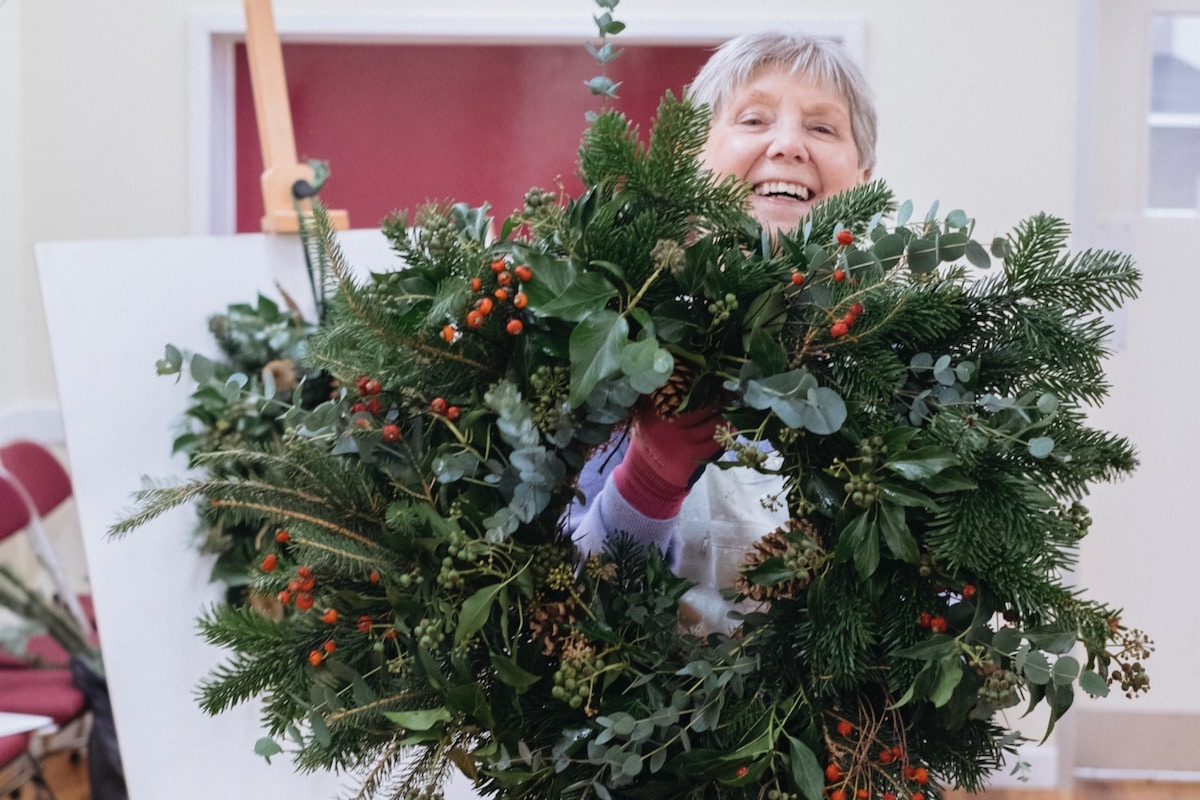 heart shape christmas wreath