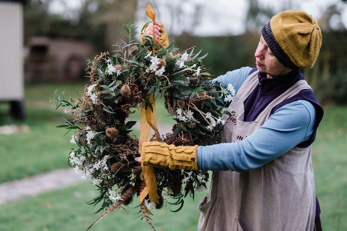 Natural sustainable Christmas wreath