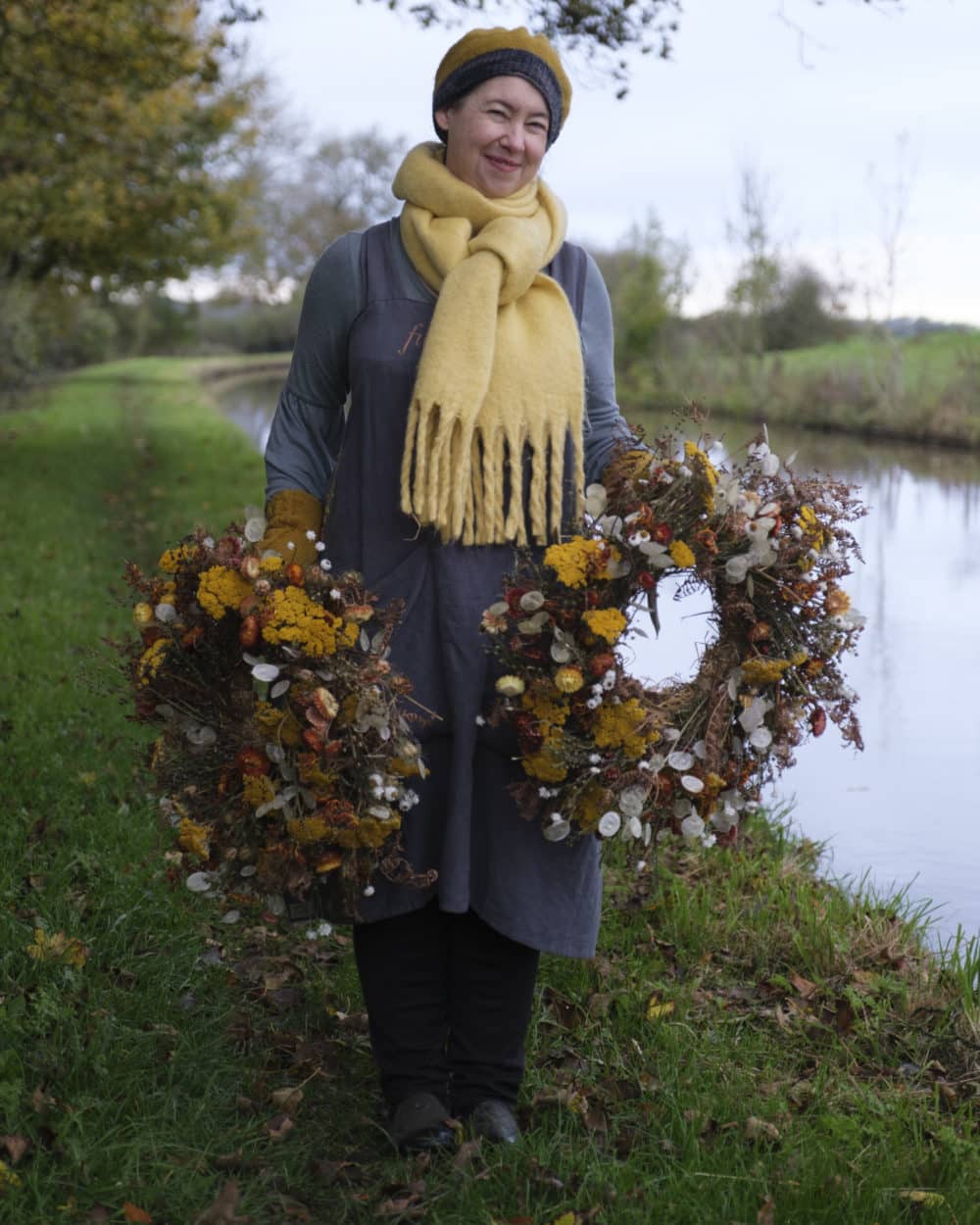 Sustainable everlasting autumn wreaths